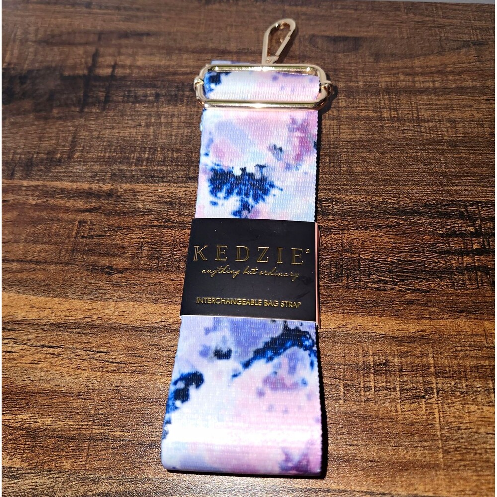 Kedzie Interchangeable Tie Dye Bag Strap/Handle Purple Blue White for Women